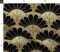 Bold Geometric Black Beige Pale Blue Elegant Scallops 1920S Fan Custom Printed Fabric by Spoonflower Various Fabrics by the Yard or Fat Quarter